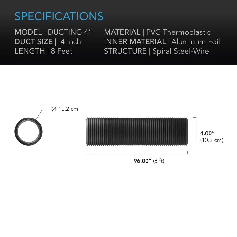 AC Infinity Flexible Aluminum Ducting 4" x 25ft | Heavy-Duty Four-Layer Protection for HVAC Ventilation - view 5