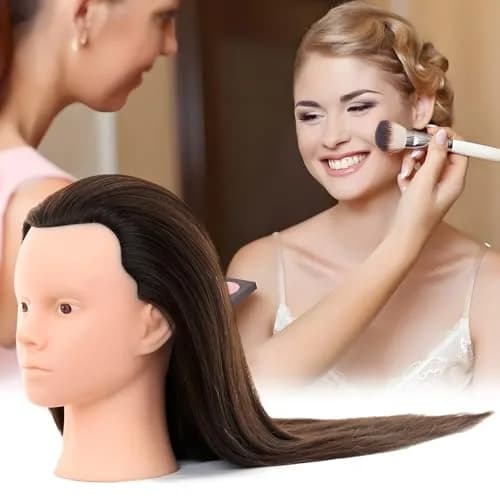 Neverland Beauty & Health 28Inch 80% Real Hair Mannequin Head for Makeup Styling (Dark Brown) thumbnail 8
