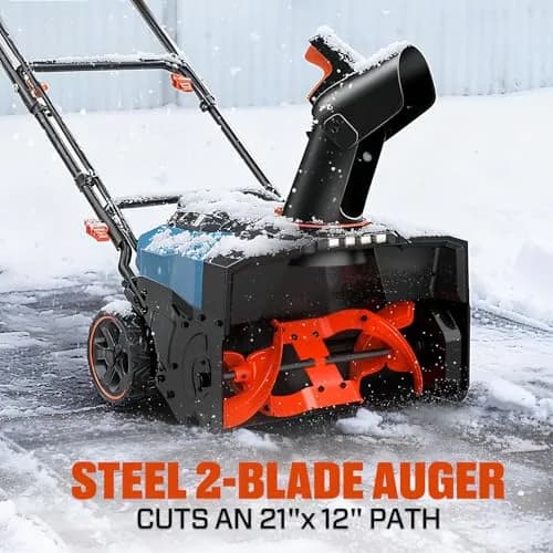 SENIX 40V 21-Inch Cordless Snow Blower with Variable-Speed Steel Auger | Efficient Snow Clearing thumbnail 5