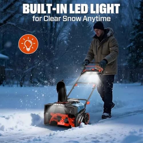 SENIX 40V 21-Inch Cordless Snow Blower with Variable-Speed Steel Auger | Efficient Snow Clearing thumbnail 6