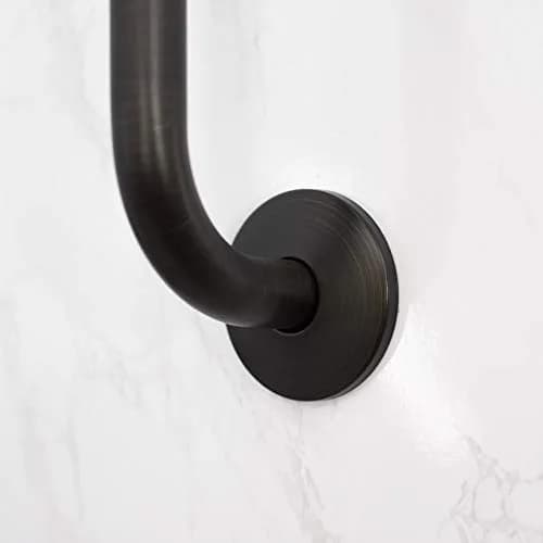 JS Jackson Supplies Shower Head Extension Arm with Flange, 10.5 Inch High-Rise Curved S Shape, Stainless Steel, Oil Rubbed Bronze Finish thumbnail 3