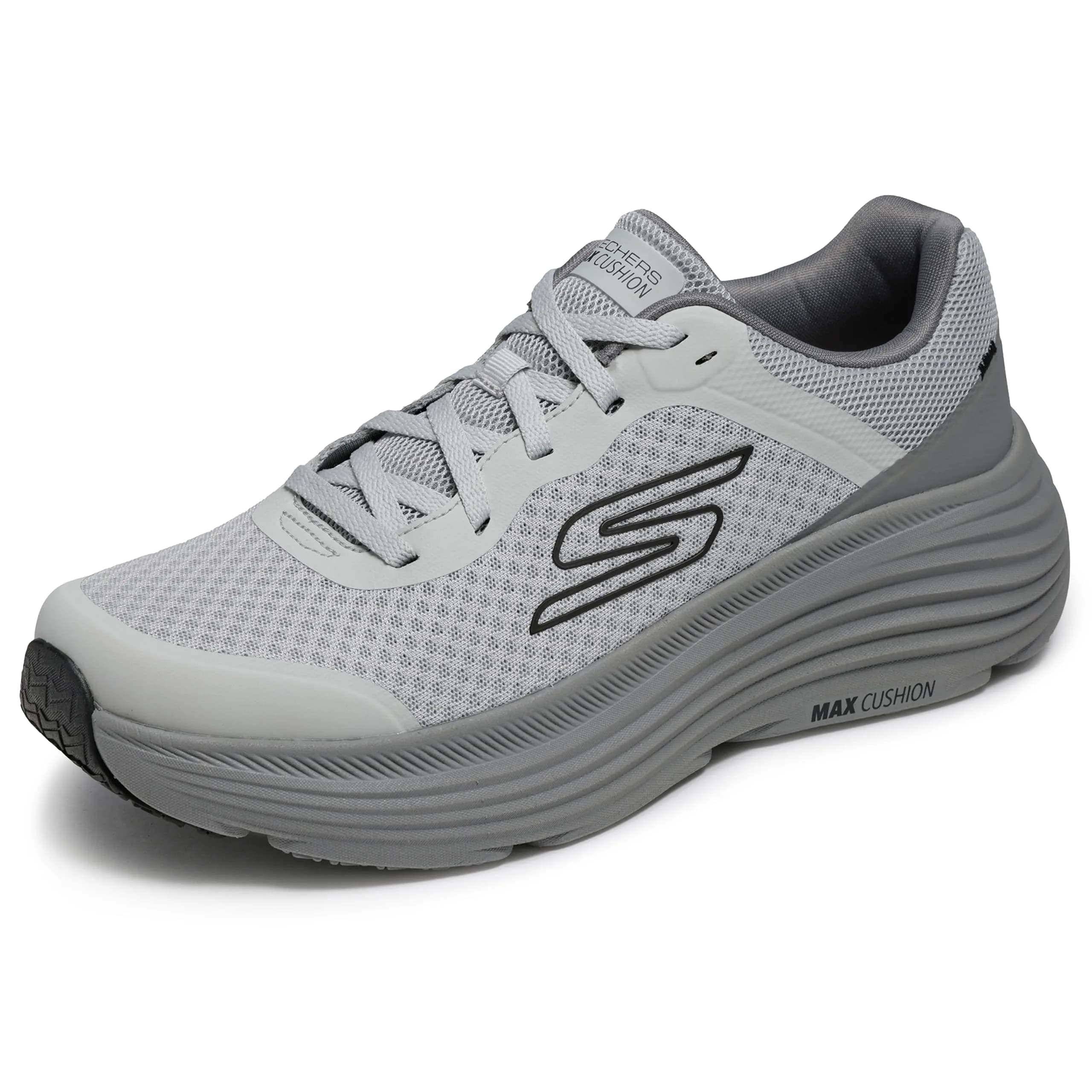 Skechers Max Cushioning Endeavour Sneaker, Gray, US 9 | Lightweight Comfort for Men — Grey