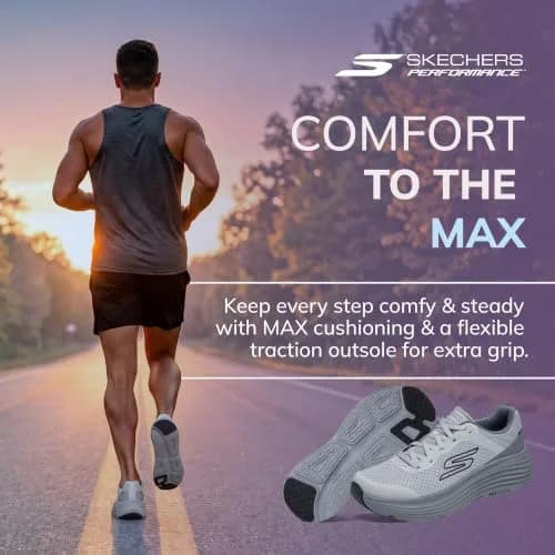 Skechers Max Cushioning Endeavour Sneaker, Gray, US 9 | Lightweight Comfort for Men thumbnail 2