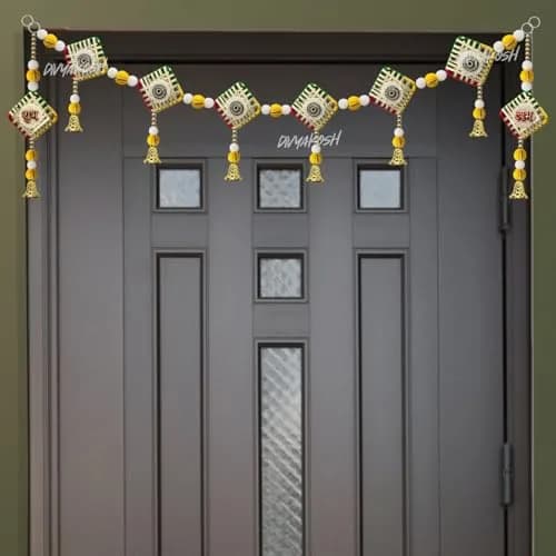 Divyakosh Multicolor Toran/Bandanwar with Side Hanging, 96.5 cm (38 Inch) | Authentic Indian Artisan Craftsmanship thumbnail 5