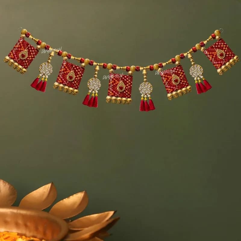 Divyakosh Traditional Door Toran Hanging 96.5 cm (38 Inch) | Multicolor Fabric Festival Welcome thumbnail 10
