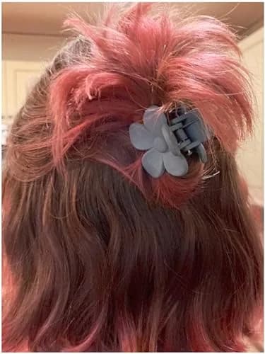 Akshetri Flower Claw for Women Strong Grip Non-slip Jaw Clips for Thick and Medium Hair Big Claw Hair Clips Hair Accessories (12 Pcs Flower) thumbnail 2