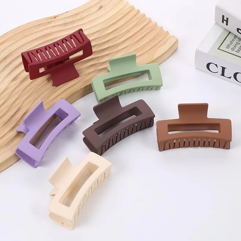Akshetri® Big Claw Clips for Thick Hair, Pack of 5 | Non-Slip Matte Finish Hair Jaw Clips thumbnail 2