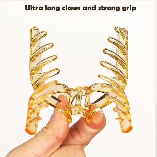 Akshetri Multicolor Large Hair Claw Clips (4 Pack) | Strong Hold for Thick & Long Hair thumbnail 5