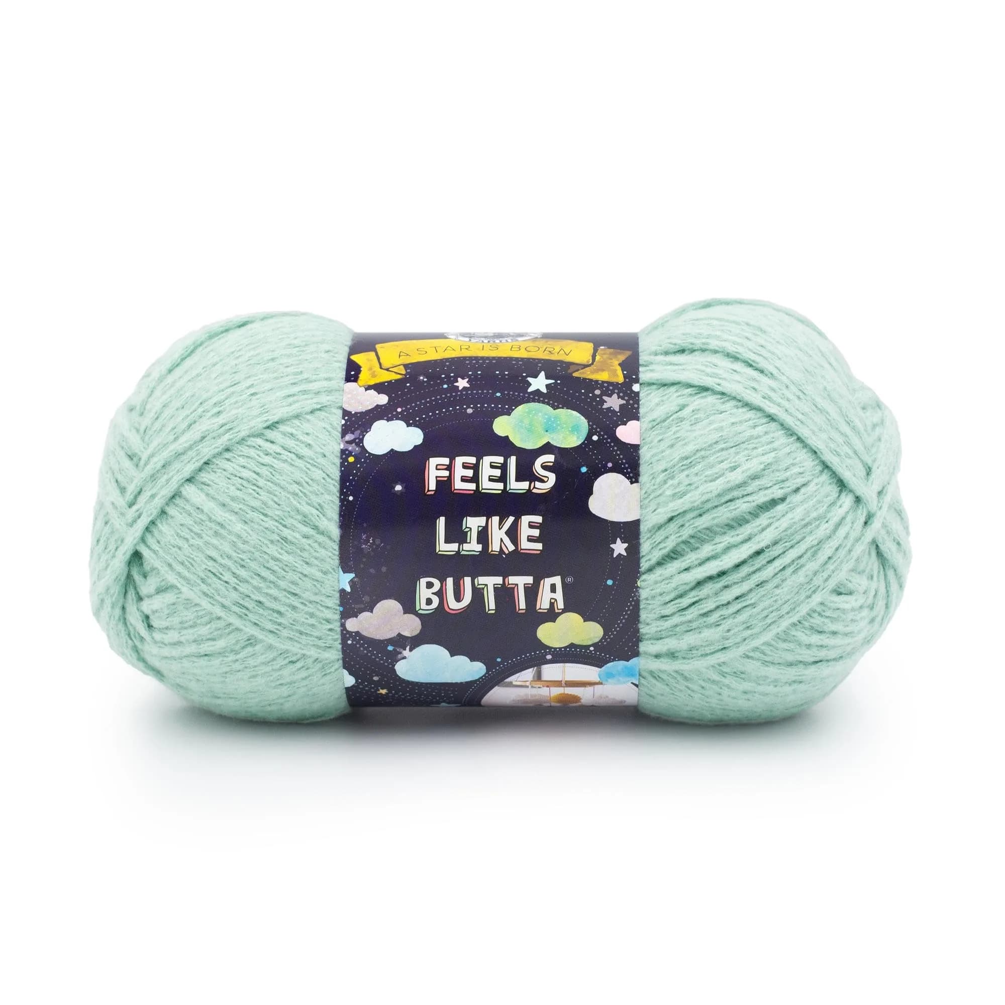 Lion Brand Yarn Feels Like Butta Crochet & Knitting Yarn, Seafoam, 100g (3.5 oz) | OEKO-TEX Certified Polyester - main product image