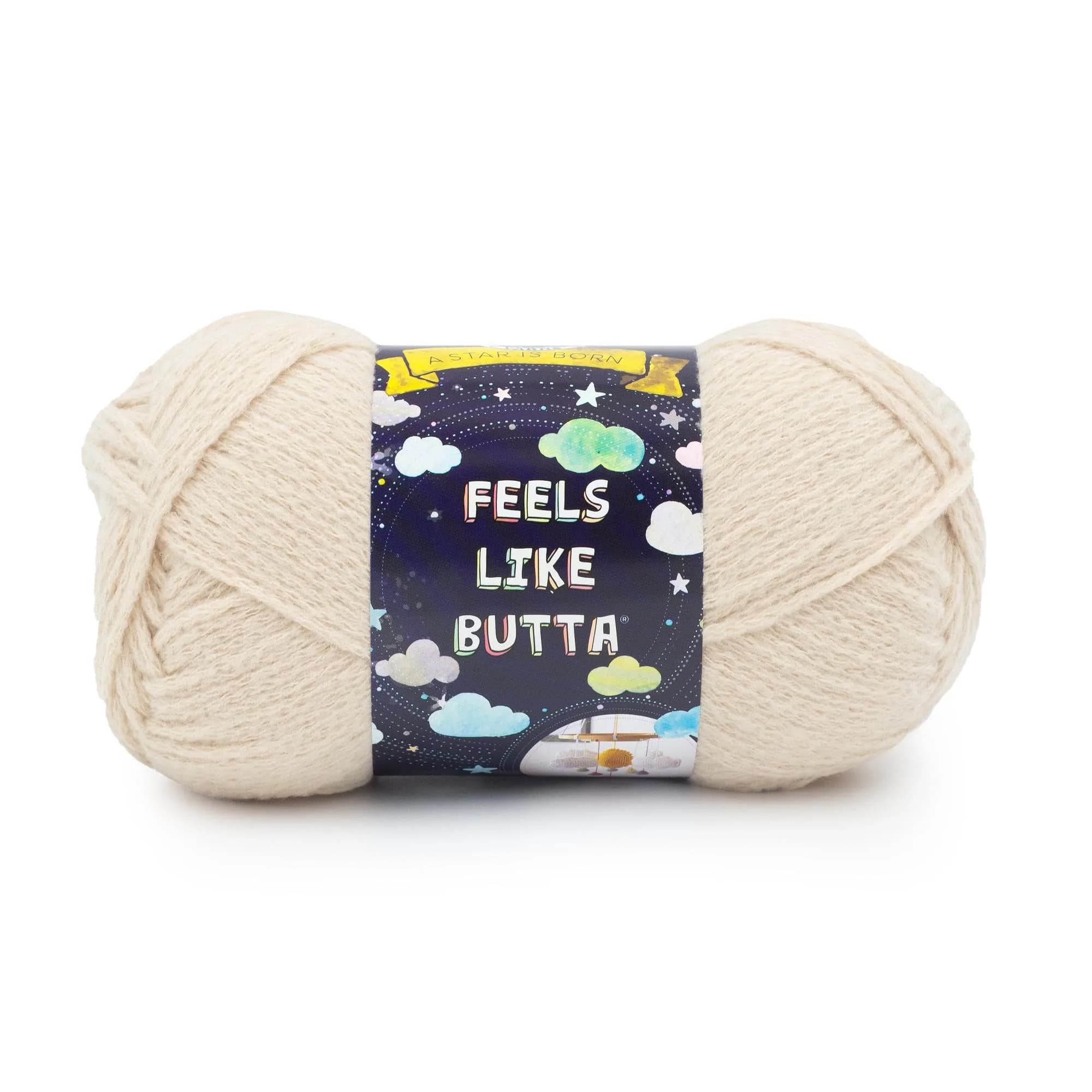 Lion Brand Yarn Feels Like Butta Crochet & Knitting Yarn, Neutral, 100g (3.5 oz) | OEKO-TEX Certified Polyester - main product image