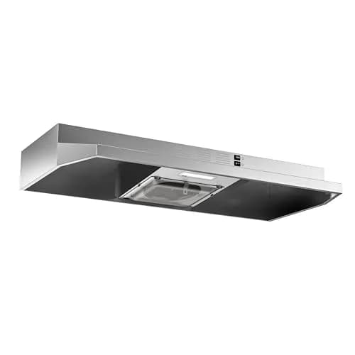 FIREGAS 36 Inch Under Cabinet Range Hood | 300 CFM Ducted/Ductless Convertible Stainless Steel Stove Vent Hood with LED Light thumbnail 1