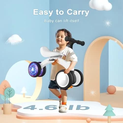 Gamfeiny Colorful Lighting Baby Balance Bike | 10-36 Months Toddler First Riding Toy thumbnail 4
