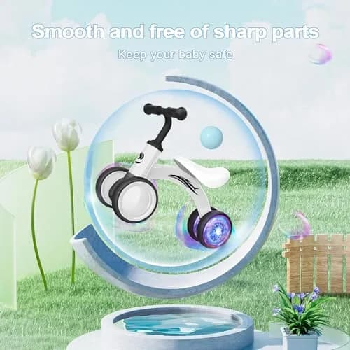 Gamfeiny Colorful Lighting Baby Balance Bike | 10-36 Months Toddler First Riding Toy thumbnail 6