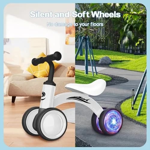 Gamfeiny Colorful Lighting Baby Balance Bike | 10-36 Months Toddler First Riding Toy thumbnail 7