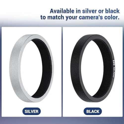 JJC Metal Lens Filter Adapter for Fuji X100VI X100V X100F X100T X100S X100 X70 Cameras | Fits 49mm Filters & Fuji FLCP-49 Lens Cap thumbnail 6