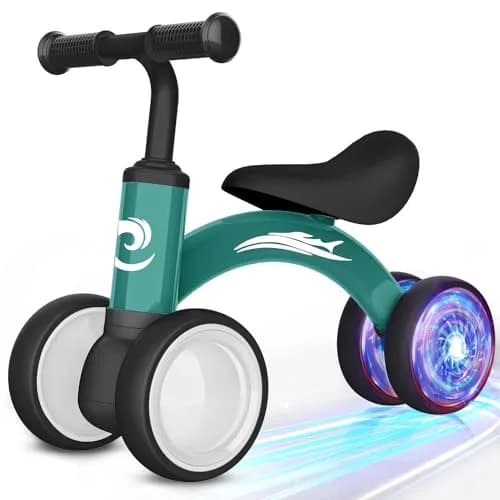 Gamfeiny Colorful Lighting Baby Balance Bike Toys for 1 Year Old Boy Girl Gifts, 10-36 Month Toddler Balance Bike, No Pedal 4 Silence Wheels & Soft Seat, 2.49 kg (5.5 lb) thumbnail 1