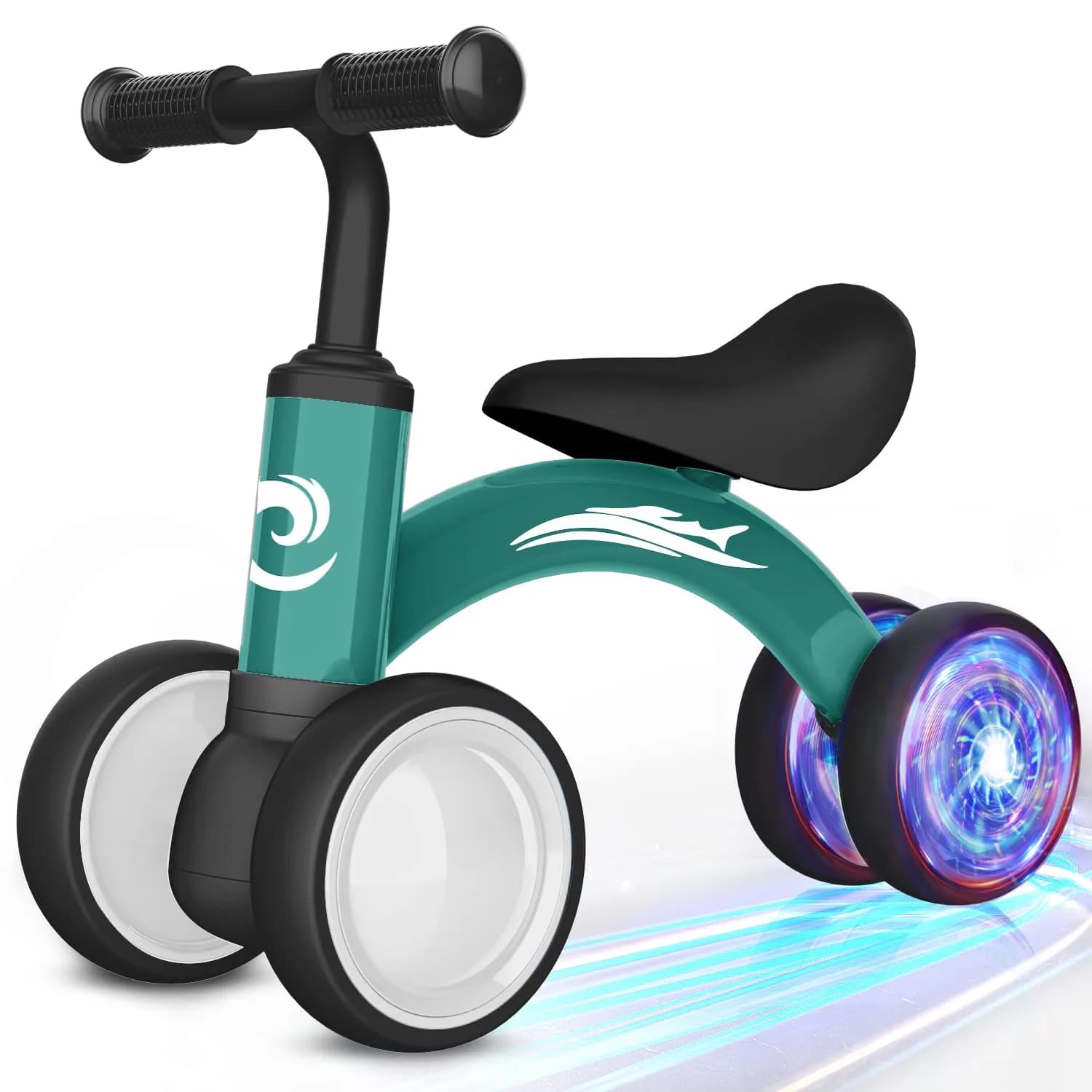 Gamfeiny Colorful Lighting Baby Balance Bike Toys for 1 Year Old Boy Girl Gifts, 10-36 Month Toddler Balance Bike, No Pedal 4 Silence Wheels & Soft Seat, 2.49 kg (5.5 lb) thumbnail 1