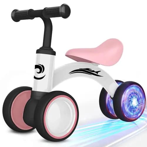 Gamfeiny Colorful Lighting Baby Balance Bike Toys for 1 Year Old Girl Gifts, 10-36 Month Toddler Balance Bike, 2.42 kg (4.6 lb) | No Pedal 4 Silence Wheels & Soft Seat thumbnail 1