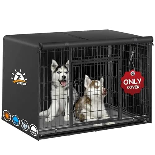 Zettum Dog Crate Cover 30 Inch | Waterproof Heavy Duty Kennel Cover for Small Dogs thumbnail 1