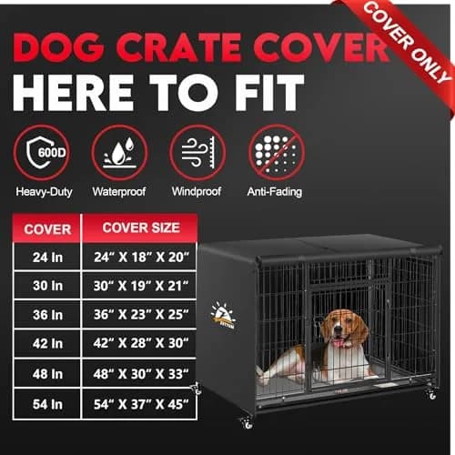 Zettum Dog Crate Cover 30 Inch | Waterproof Heavy Duty Kennel Cover for Small Dogs thumbnail 3