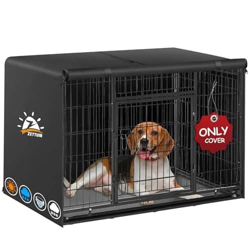 Zettum Dog Crate Cover 48 Inch | Waterproof Heavy Duty Kennel Cover for Medium Dogs thumbnail 1