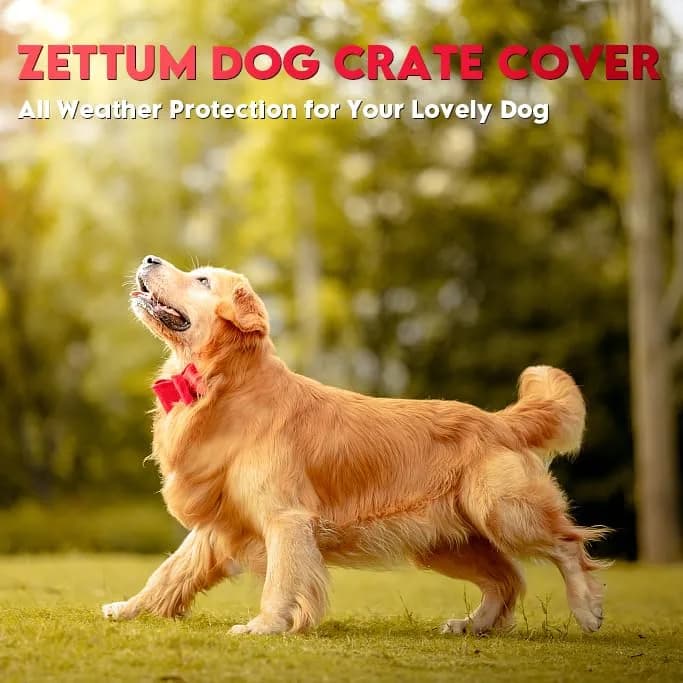 Zettum Dog Crate Cover 48 Inch | Waterproof Heavy Duty Kennel Cover for Medium Dogs thumbnail 8