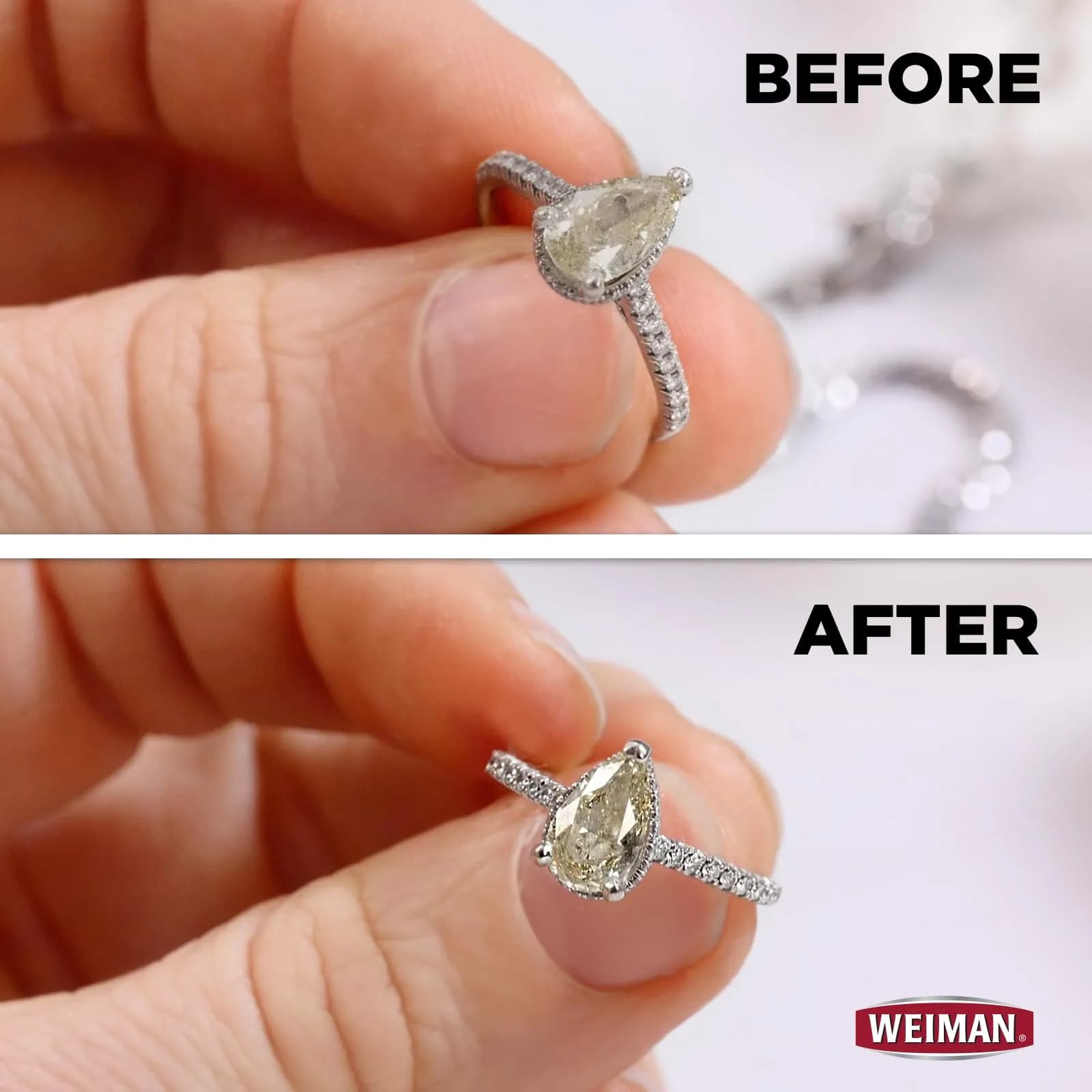 Weiman Jewelry Cleaner & Sparkle Stick - Portable On-The-Go Cleaning for Diamond Engagement Rings, Wedding Rings, Gemstones, Necklaces, Earrings, Bracelets (1-Pack) - view 4