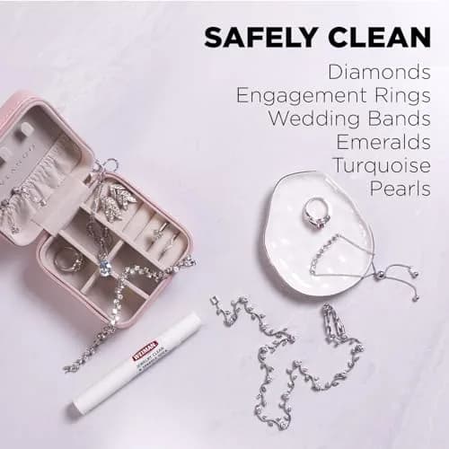 Weiman Jewelry Cleaner & Sparkle Stick - Portable On-The-Go Cleaning for Diamond Engagement Rings, Wedding Rings, Gemstones, Necklaces, Earrings, Bracelets (1-Pack) thumbnail 3