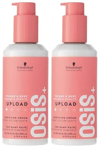 OSiS+ Upload Volume & Body Cream for Hair, 6.75 oz – Light Hold Volumizing Hair Treatment with Heat Protection