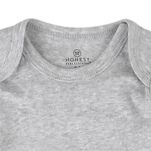 HonestBaby 5-Pack Organic Cotton Short Sleeve Bodysuits for Infant Baby Boys, Natural Ombre, 3-6 Months | Breathable & Gentle thumbnail 4