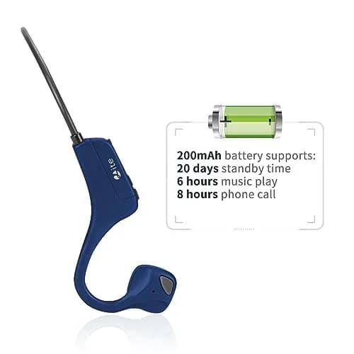 YouthWhisper Open Ear Bone Conduction Headphones Navy Blue | Bluetooth 5.0, IP65 Waterproof, 8-Hour Battery thumbnail 6