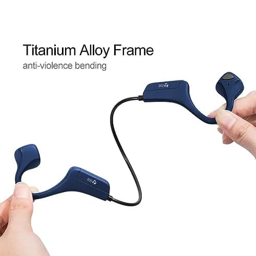 YouthWhisper Open Ear Bone Conduction Headphones Navy Blue | Bluetooth 5.0, IP65 Waterproof, 8-Hour Battery thumbnail 8