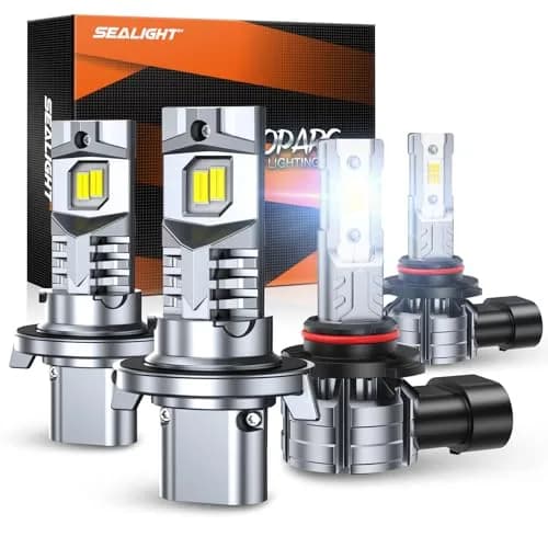 SEALIGHT S2S H13 H10 LED Fog Light Bulbs Combo, 9008+9145, 6500K White | Wide View & Fog Performance thumbnail 1