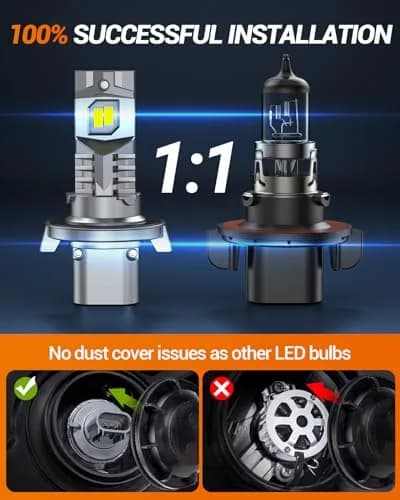 SEALIGHT S2S H13 H10 LED Fog Light Bulbs Combo, 9008+9145, 6500K White | Wide View & Fog Performance thumbnail 2