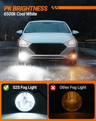SEALIGHT S2S H13 H10 LED Fog Light Bulbs Combo, 9008+9145, 6500K White | Wide View & Fog Performance thumbnail 4