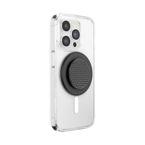 PopSockets Phone Grip for MagSafe | Magnetic Holder & Stand, Black Knurl, Aluminum & Polycarbonate, Universal thumbnail 2