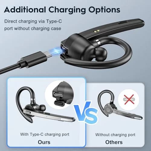 New Bee M53 Bluetooth Headset with 500mAh Charging Case | 72H Talktime, Dual Mic Noise Cancelling thumbnail 8