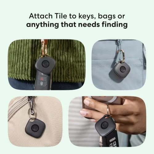 Life360 Tile Starter Pack - Bluetooth Trackers for Keys, Wallets & More | Phone Finder & SOS (2-Pack, Black Mate/Slim) thumbnail 2