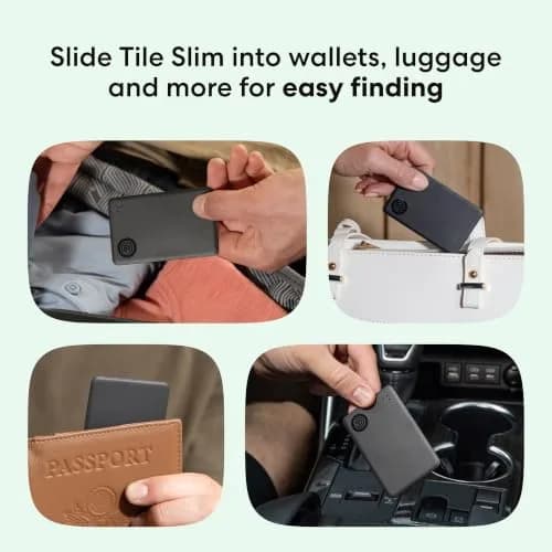 Life360 Tile Slim Wallet Finder & Bluetooth Tracker 2-Pack | Discreet Item Locator for Luggage & Passports thumbnail 2