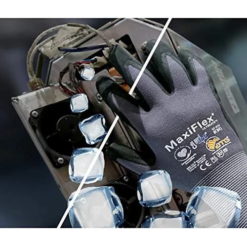 MaxiFlex 34-874 Gloves Nitrile Micro-Foam Grip Palm & Fingers | Excellent Grip & Abrasion Resistance thumbnail 3