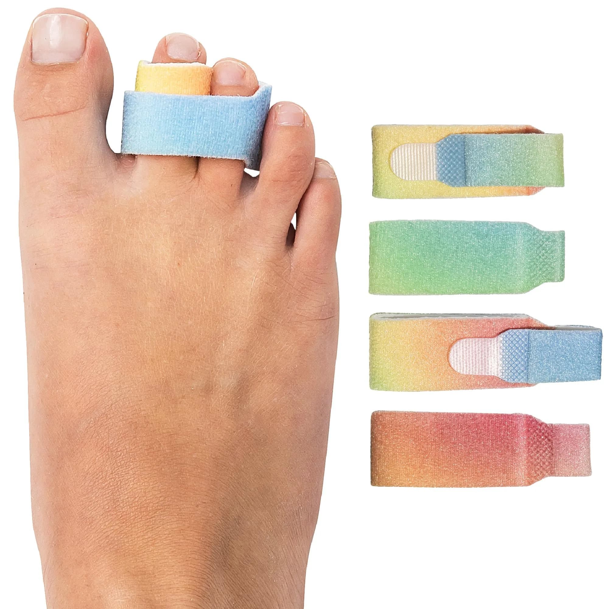 ZenToes ZenRainbow Original Support Hammer Toe Straightener & Buddy Wraps, OSFM (4 Count) - main product image