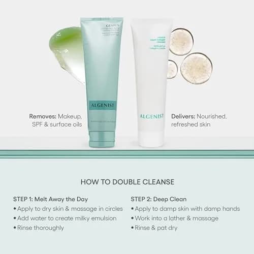 Algenist GENIUS Liquid Collagen Cleanser - Gel-to-Cream Foaming Cleanser for Removing Makeup, Dirt, Oil, Sunscreen & Environmental Aggressors for Soft, Nourished Skin (150ml) thumbnail 7