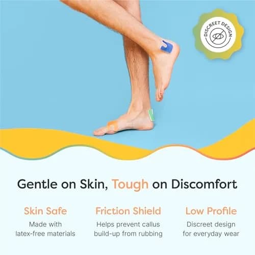 ZenToes U-Shaped Felt Callus Pads 18 Count | Cushioning for Foot Pain Relief thumbnail 4