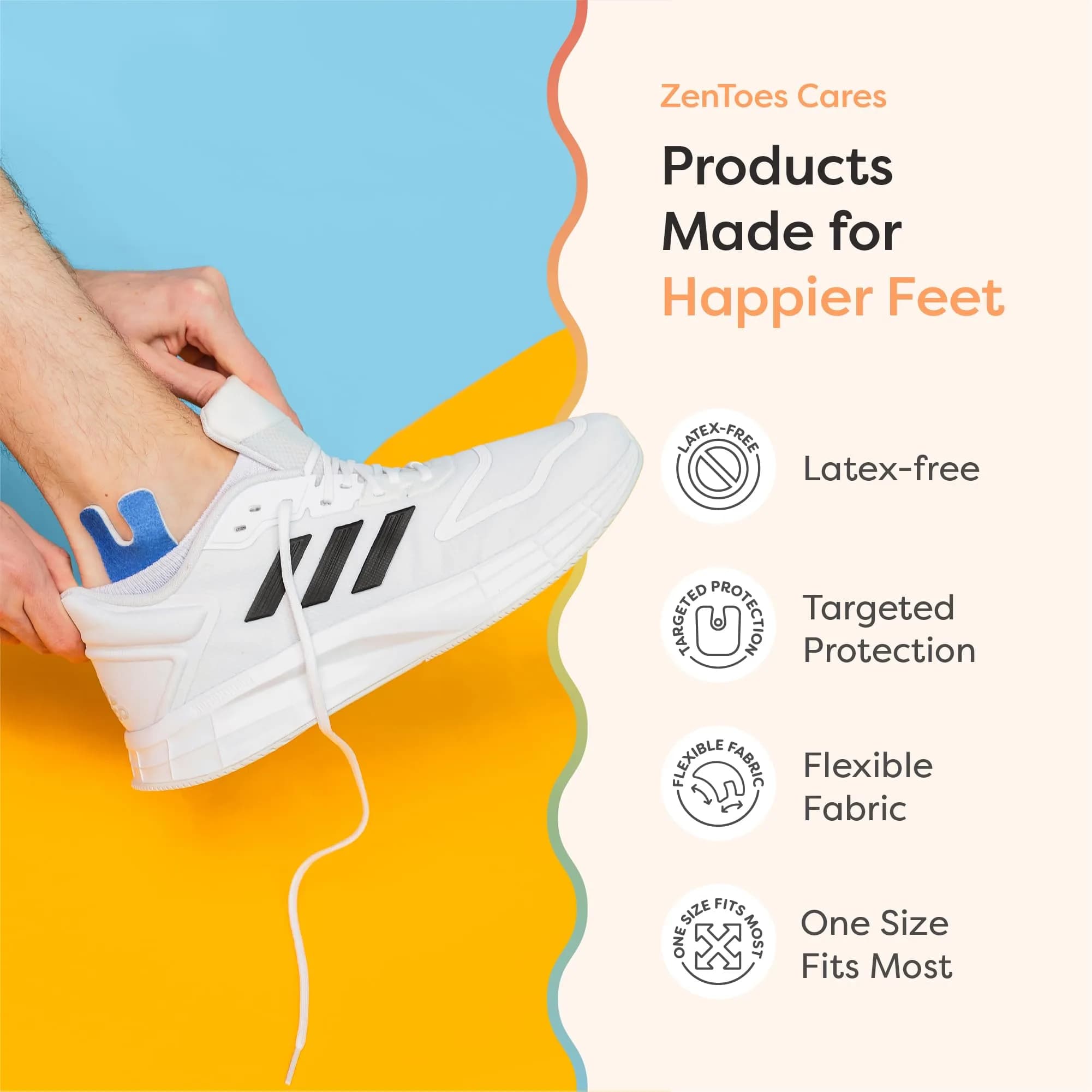 ZenToes U-Shaped Felt Callus Pads 18 Count | Cushioning for Foot Pain Relief - view 6