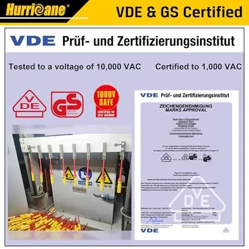 HURRICANE 13 Piece 1000V Insulated Electrician Screwdriver Set | Cr-V Magnetic Tips for Professional & Home Repair thumbnail 2