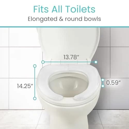 Vive Gel Toilet Seat Cushion Cover - Raised Padded Riser for Standard & Elongated Toilets | Pressure & Pain Relief thumbnail 5
