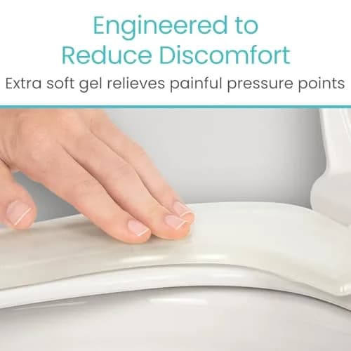 Vive Gel Toilet Seat Cushion Cover - Raised Padded Riser for Standard & Elongated Toilets | Pressure & Pain Relief thumbnail 3