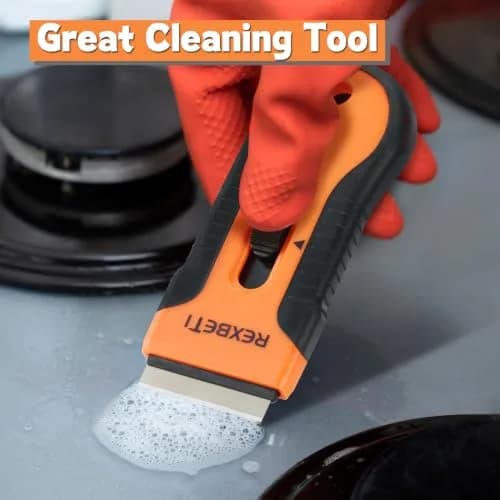 REXBETI Razor Blade Scraper Tool 8 Pack with 240 Blades | Heavy Duty Glass Stovetop & Wall Cleaner thumbnail 7