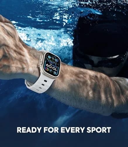 MoKo Ocean Band Compatible with Apple Watch 42/44/45/46/49mm | Waterproof Silicone Sport Strap thumbnail 5