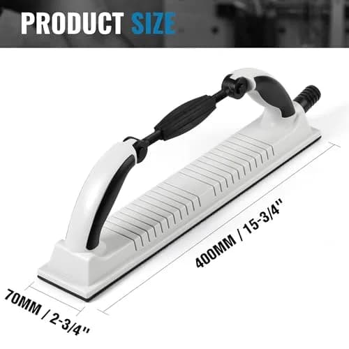 S SATC Adjustable Radius Longboard Sanding Block 70mm x 400mm (2.75" x 15.75") with 10pc Mesh Sandpaper | Flexible Auto Body & Woodworking Tool thumbnail 3